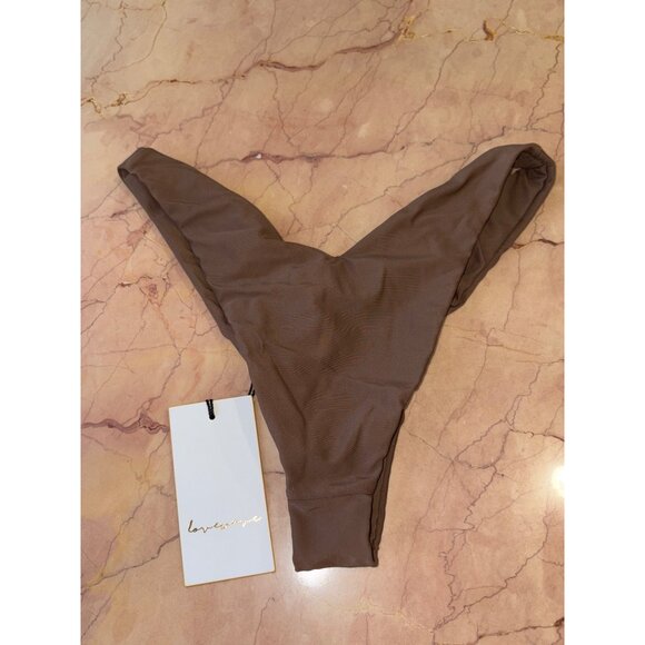 lovewave The Stassi Bikini Bottoms in Dark Brown Small New Womens Swimsuit - Picture 5 of 8